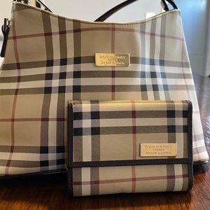 BURBERRY LONDON BLUE LABEL PURSE AND MATCHING WALLET!!